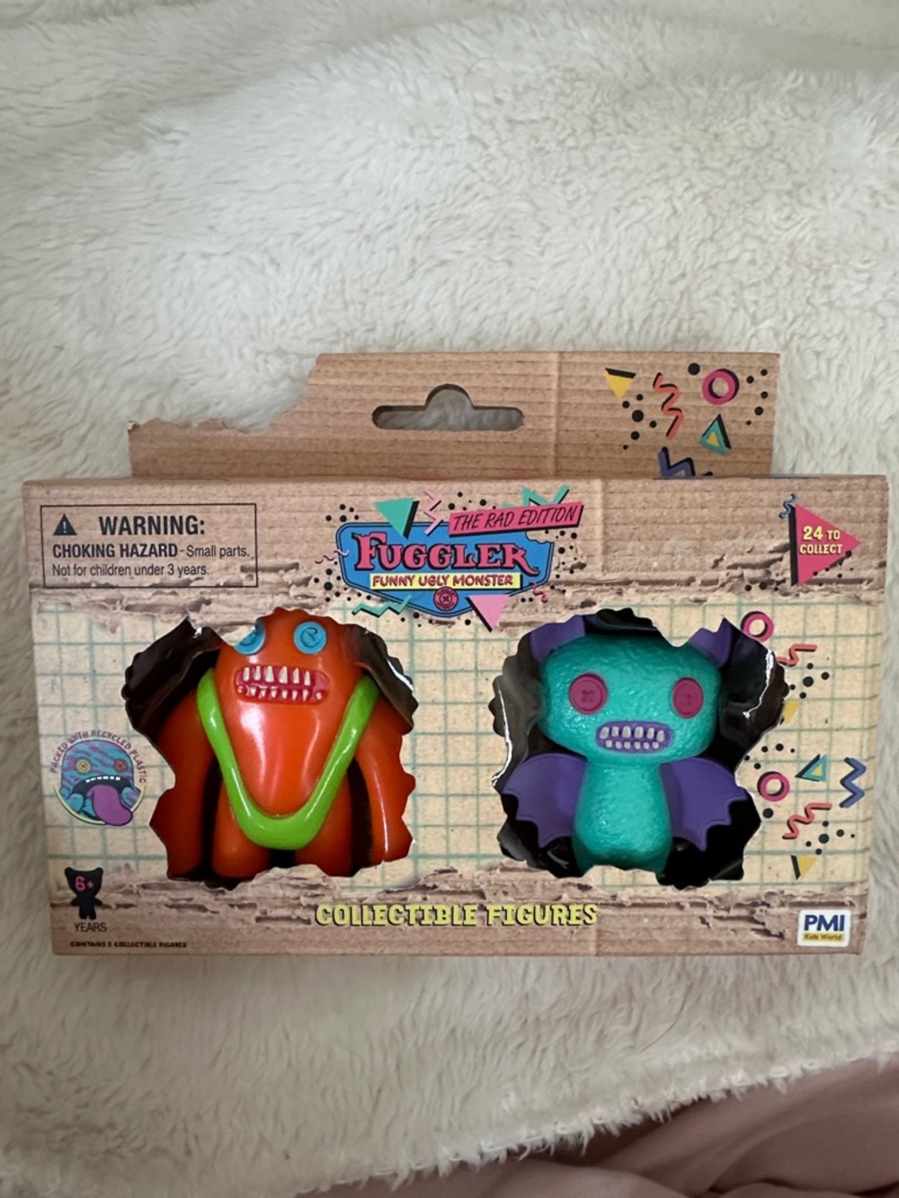 Fuggler Collectible Figures - Orange & Teal Funny Ugly Monster Duo